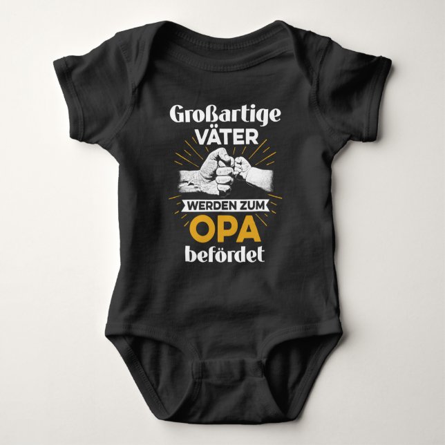 Body Para Bebê Bester Papa Sohn Vater Opa Überraschung Enkel (Frente)