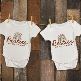 Body Para Bebê Besties Iguais À Correspondência De Boho Personali