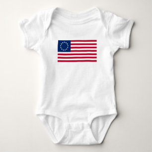 Body Para Bebê Betsy Ross American Flag