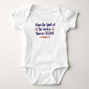 Body Para Bebê Bíblia cristã patriótica Verdade