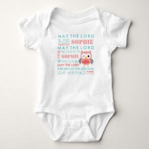 Body Para Bebê Bíblia Personalizada Verse Owl Baby T Shirt