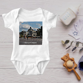 Body Para Bebê Biblioteca do Congresso no Padrão Mosaico