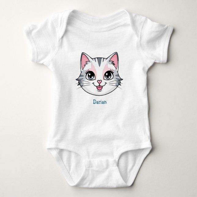 Body Para Bebê Bicho de estimação de gatos-do-mato (Frente)