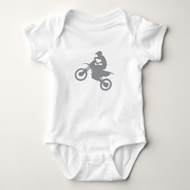 Body Para Bebê BICICLETA da SUJEIRA (cinzenta) (Frente)