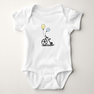 Body Para Bebê Bicicleta e balões