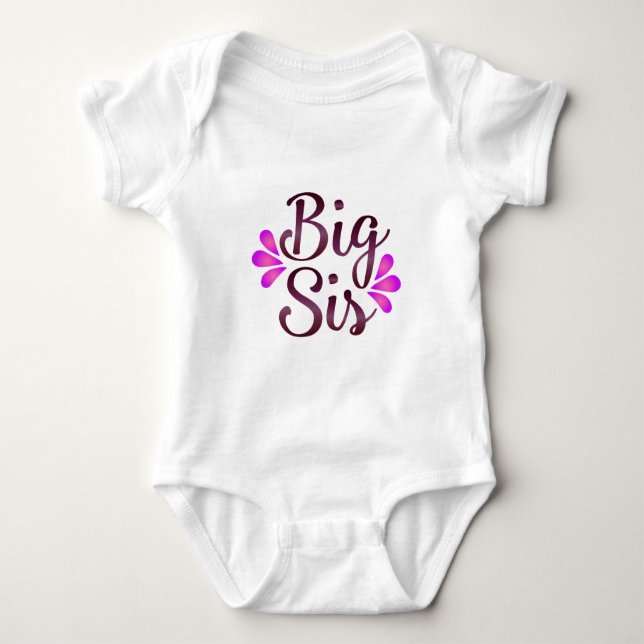 Body Para Bebê Big Sis (Frente)