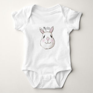 Body Para Bebê Big Sister Cute Bunny Coelho