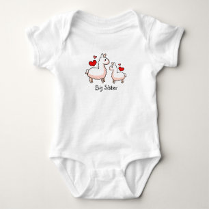 Body Para Bebê Big Sister Llama