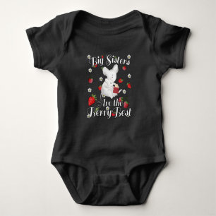 Body Para Bebê Big Sisters Berry Best - Arma de Morango de Mouse