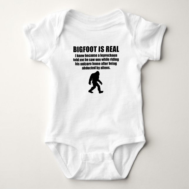Body Para Bebê Bigfoot é real (Frente)