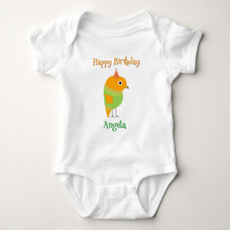 Body Para Bebê Bird Feliz Aniversário Feliz Bebê Bonitinho