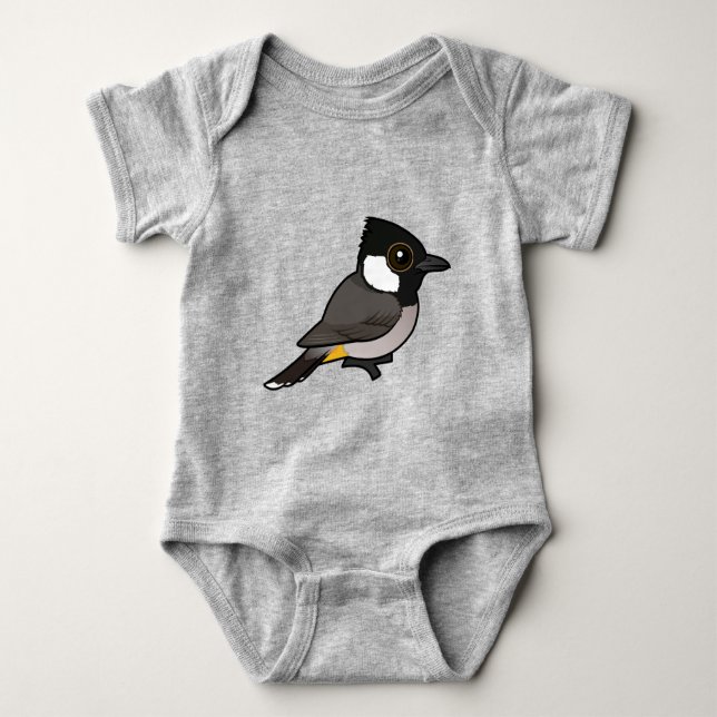 Body Para Bebê Birdorable White-eared Bulbul (Frente)