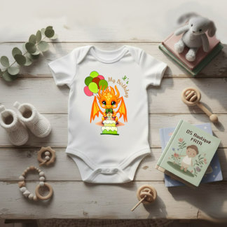 Body Para Bebê Birthday dragon