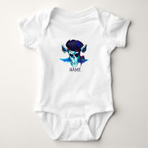 Birthday Pirate Skull Baby Bodydress