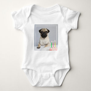 Body Para Bebê Birthday Pug