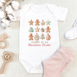 Body Para Bebê Biscoito de Natal de Pastel