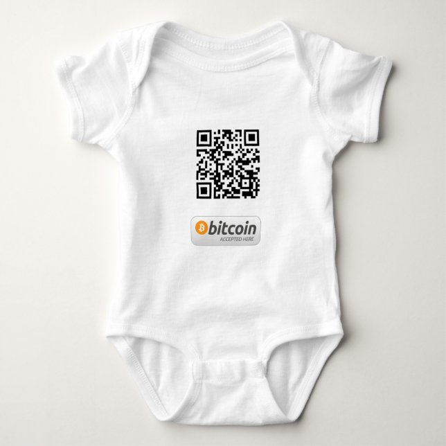 Body Para Bebê Bitcoin aceitou aqui (Frente)