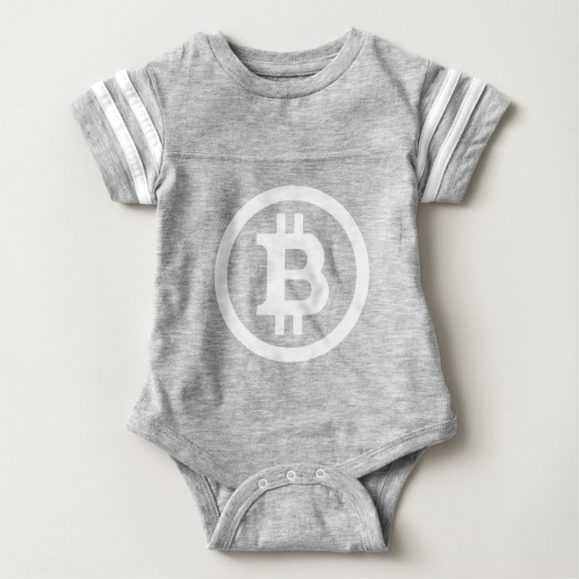 Body Para Bebê BITCOIN-Bebê Onsie-Cryptocurrency (Frente)