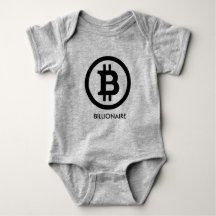 Bitcoin - Bodysuit do jérsei do bebê