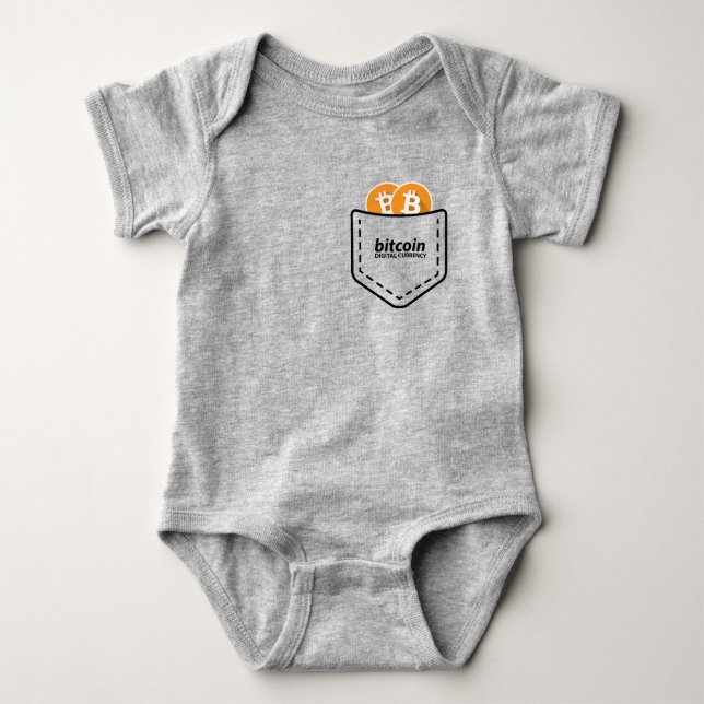 Body Para Bebê BITCOIN/POCKET-Onsie (Frente)