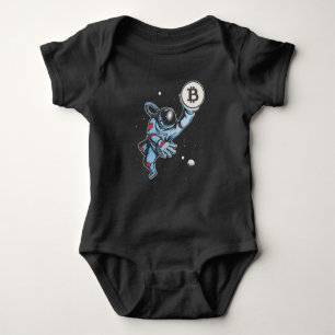 Body Para Bebê Bitcoin to the moon Astronaut