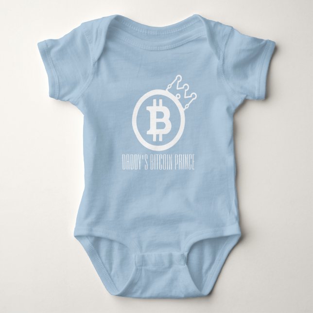 Body Para Bebê Bitmoney Pai BITCOIN Prince-Onsie-Crypto (Frente)