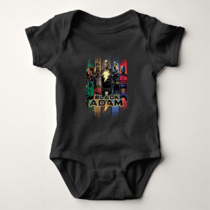 Body Para Bebê Black Adam Characters In Stripes Graphic