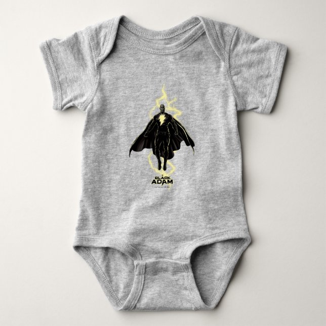 Body Para Bebê Black Adam Lightning Silhouette Graphic (Frente)