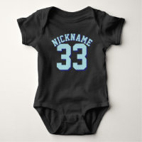 Black & Aqua Baby | Sports Jersey Design