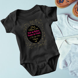 Body Para Bebê Black Pink Fofo Melhor Mãe do Mundo Dia das Mães M