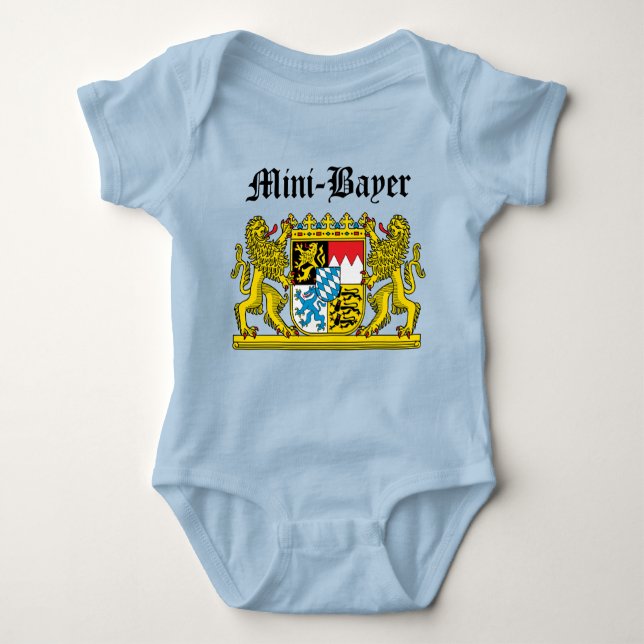 Body Para Bebê Blauer Bubenstrampler für Mini-Bayer (Frente)