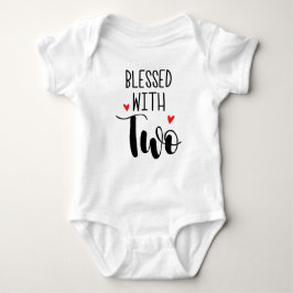 Body Para Bebê Blessed With Two Twins Body Bodysuit