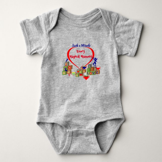 Body Para Bebê Blocos de brinquedo alfabeto (Frente)