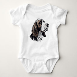 Body Para Bebê Bloodhound dog portrait 