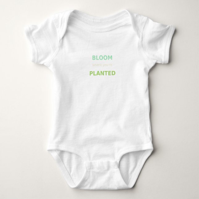 Body Para Bebê Bloom onde você está plantado Hoodie & Mug - Inspi (Frente)