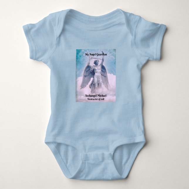 Body Para Bebê Blue Archangel Michael Baby Bodycase (Frente)