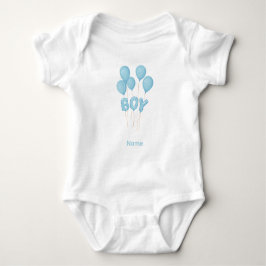 Body Para Bebê Blue Baby Boy Balloon Celebration