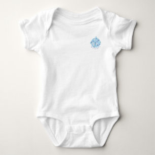 Body Para Bebê Blue Baby Head Patterno