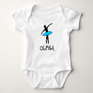 Body Para Bebê Blue Ballerina Tutu - dança personalizada de Balé