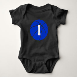 Body Para Bebê Blue Basball Custom Jersey Number Bebê