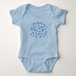Body Para Bebê Blue Bolinhas Baby Jersey