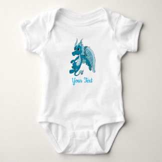 Body Para Bebê Blue Dragon Cartoon Baby Bodysuit