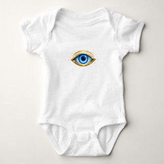 Body Para Bebê Blue Evil Eye Baby Bodysuit – Cute Protection Desi