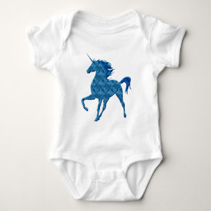 Body Para Bebê Blue Fire Unicorn Creeper