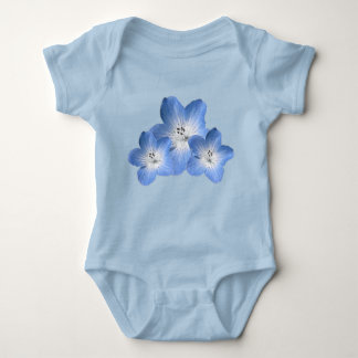 Body Para Bebê Blue Floral Baby Girl Bodysuit