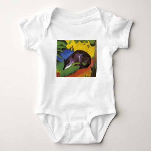 Body Para Bebê Blue Fox (por Franz Marc) (Frente)