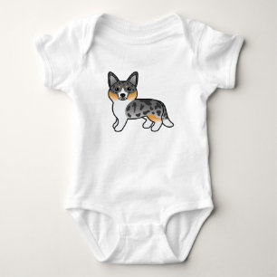 Body Para Bebê Blue Merle Cardigan Welsh Corgi
