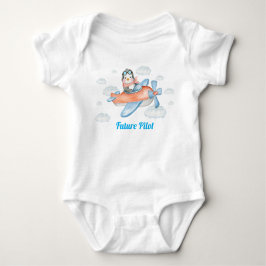 Body Para Bebê Blue Penguin Animal Airplane Pilot Baby Bodycase