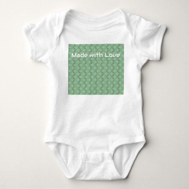 Body Para Bebê Blue Scallops (Frente)