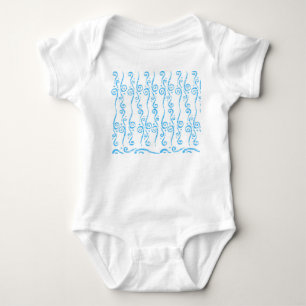 Body Para Bebê Blue Swirls Baby Jersey